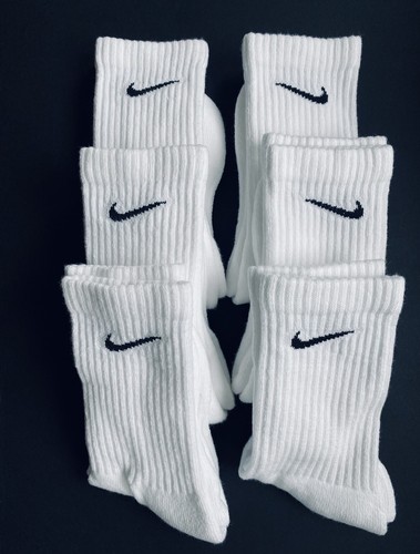 Nike Everyday White Cushioned Cotton 1 Pair Socks Junior Children Woman Kids - Picture 6 of 10