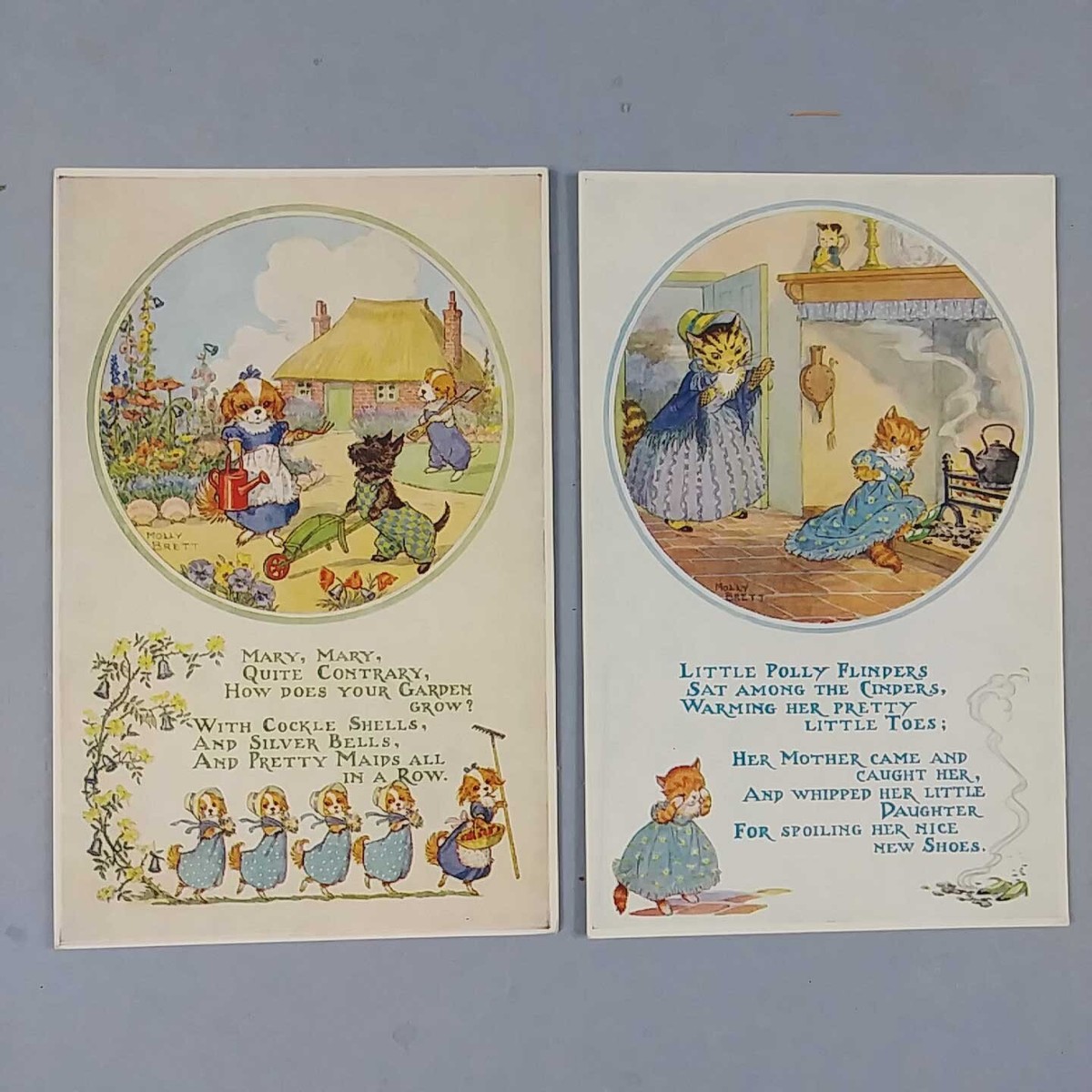 Anthropomorphic Little Polly Flinders, Mary Quite Contrary Medici Soc  London