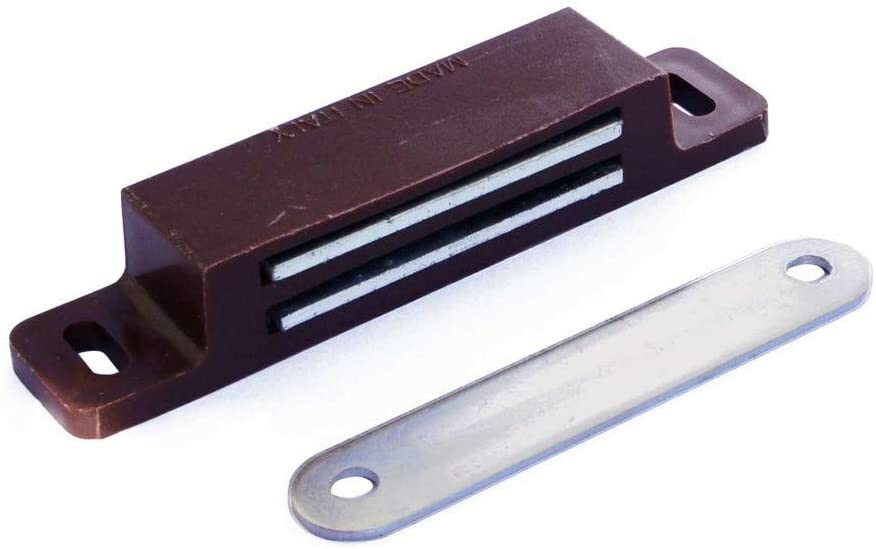 2 PEZZI - CHIUSURA MAGNETICA DA APPLICARE - FORNZA 12kg - COLORE MARRONE