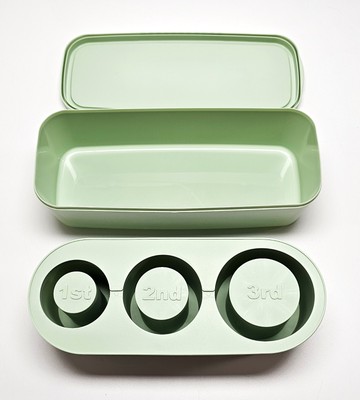 3 Pcs Silicone Hollow Cylinder Ice Mold with Lid for  40 Oz Tumbler -Green