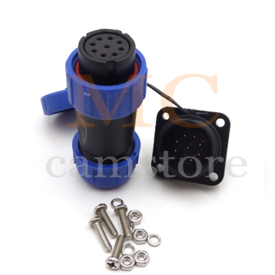 9Pin SP21 Bulkhead IP68 Waterproof Plug & Socket Connector 500V/30A 9pin