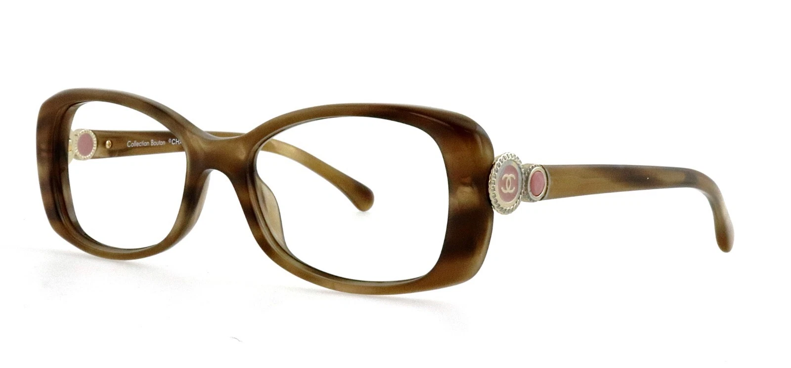 CHANEL CH 3202 1101 51mm Brown Taupe Eyeglasses Frames Only Italy