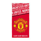 Manchester United FC Shield Football Crest Cotton Towel Red Yellow Pool Beach