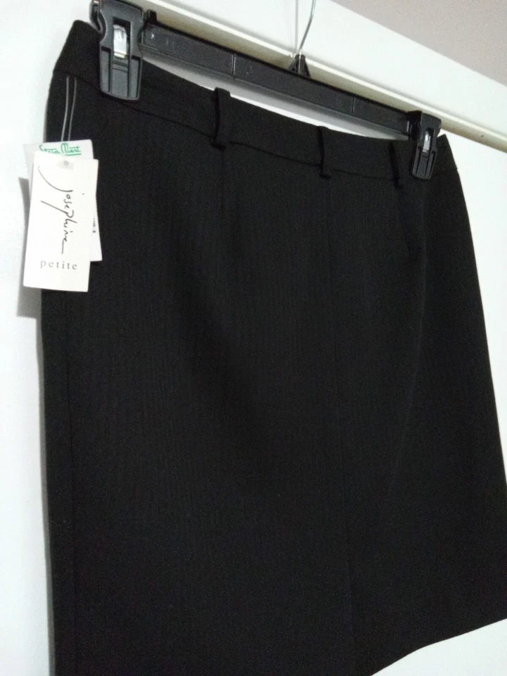 Jose Phine Black Business Dress Skirt - Size 6 Petite Stretch Frabric - Image 3 of 4