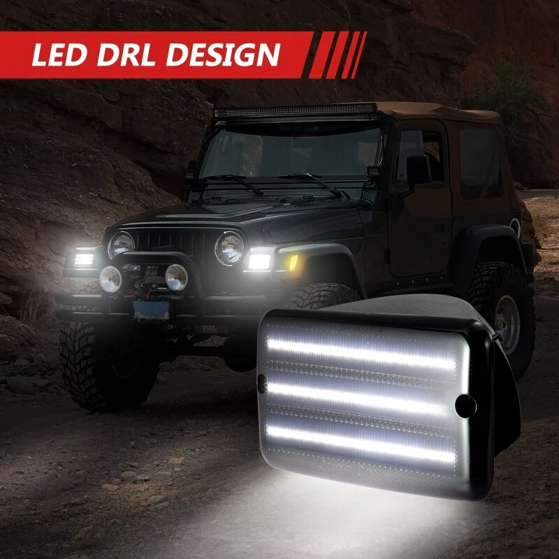 Luz de señalización lateral LED y lámpara de señal de giro de parachoques para Jeep Wrangler TJ 1997-2006 Foto 4 de 4