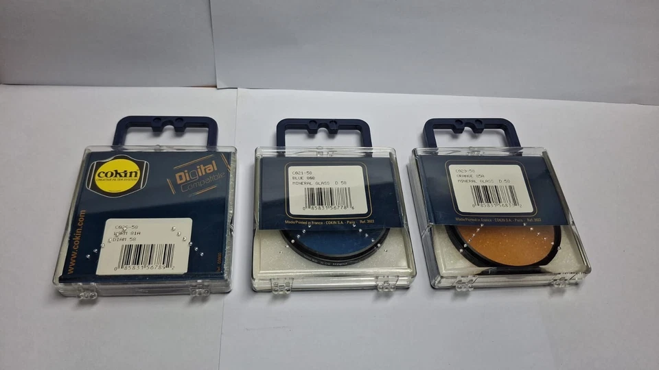 3x Cokin Ø58mm 81A Warm ,85A Orange, 80B Blue New Filters Screw-In --M1 - Image 2 of 3