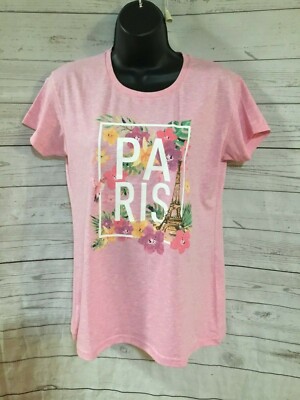 Collection Plaisir De Paris Women s Graphic T-Shirt Tropical Rose Size XL