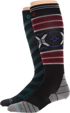 STANCE Men's Snow Socks SKI ULTRALIGHT- 2 Pack Multi Medium 6-8.5 - LAST ONE