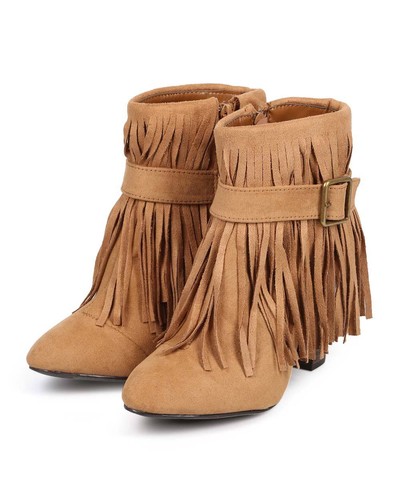 New Women Qupid Madge-24 Suede Almond 