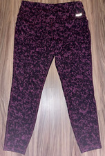 Women's Hurley Reversible Leggings Size XL Purple/Black or Solid Purple New