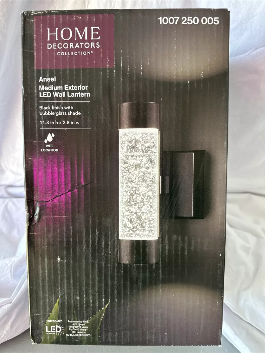 Home Decorators Ansel Black Integrated LED Indoor Outdoor Wall