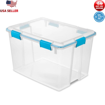 Sterility 80 Qt Gasket Box Storage Bin W/ Lid & Latches Facilitate Durable Home