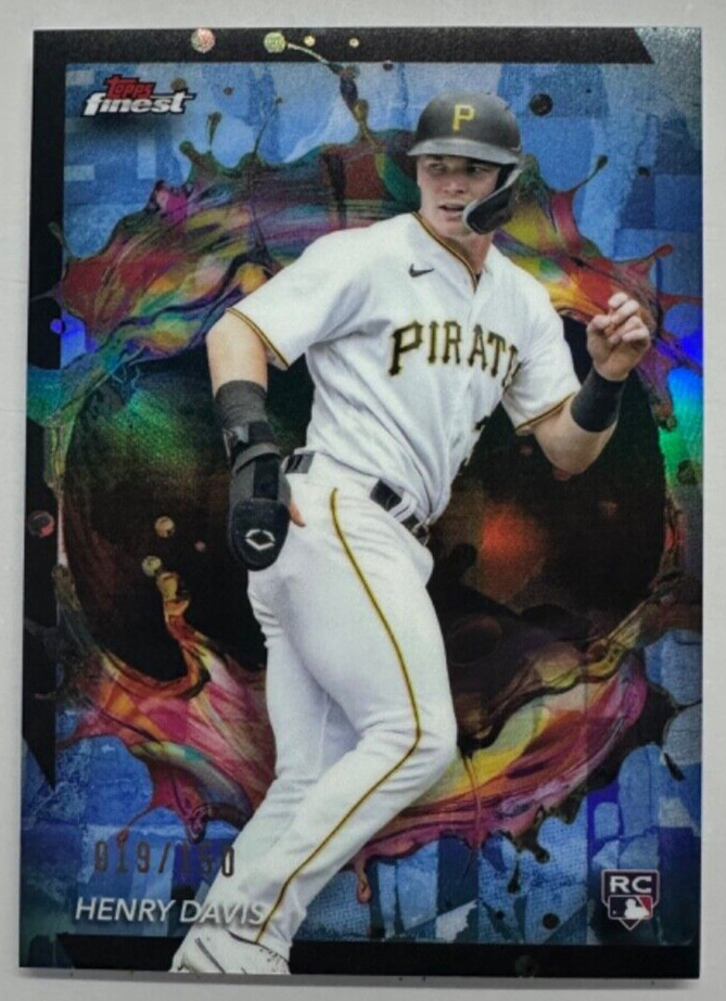 2024 Topps Finest Henry Davis RC Sky Blue Refractor /150 #289 Rare