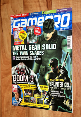2004 Games Magazin Metal Gear Solid Doom 3 Resident Evil Outbreak Mafia Socom II