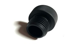 Aluminum Thread Adapter 1/2-28 x 3/4-16 Anodized Black Made in USA
