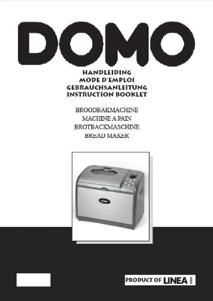 Domo Bread Machine Manual B3650 B3950 B3955 B3957 B3958 B3959 B3960 B3965 B3970
