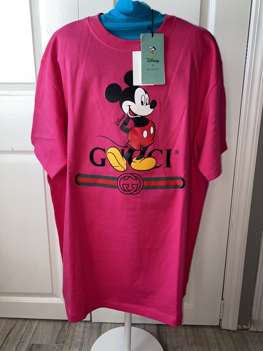 GUCCI × Disney ミッキー Tシャツ ピンク