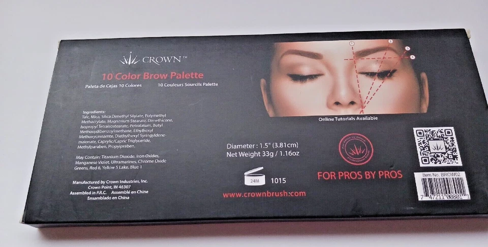 Crown 10 Color BROW PALETTE (light to Medium OR Medium to Dark) - Image 2 of 3
