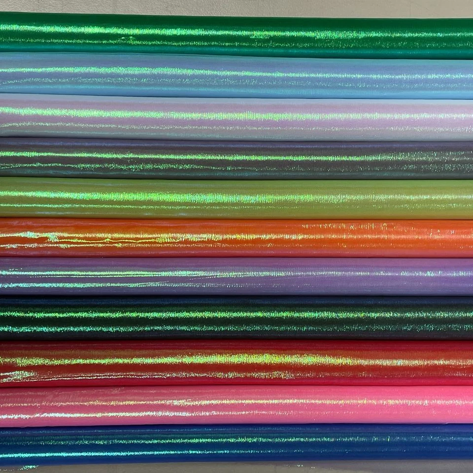 Iridescent Rainbow Crinkle Organza Fabric - 11 colours See Description for width - Image 2 of 4
