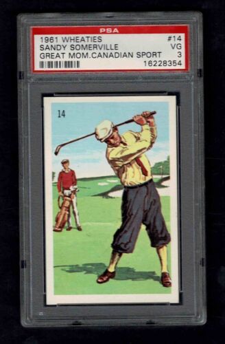 1961-2 Wheaties Great Moments #14, Sandy Somerville Wins US Championships, PSA3