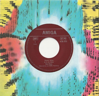 Bee Gees - Stayin' Alive / Night Fever  * Amiga Single