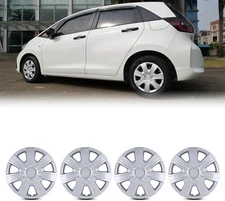 14" Set of 4 Sliver Wheel Covers Snap On Full Hub Caps fit R14 Tire & Steel Rim