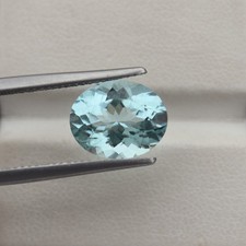 4.12 Ct Top AAA Natural AQUAMARINE Oval Cut Stone-Loose Aquamarine Gemstone-Aqua