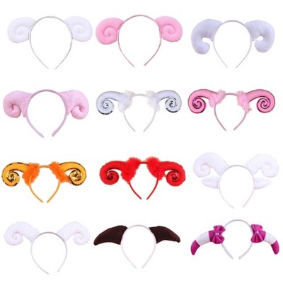 Sheep Horn Headband Goat Horn Headband Sheep Ear Headband Antelope Headband