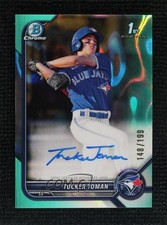 2022 Bowman Draft Chrome Pick Aqua Lava Refractor 148/199 Tucker Toman Auto 3d5