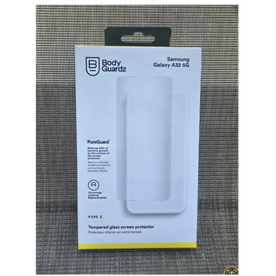 BodyGuardz Pure 2 Tempered Glass Screen Protector for Samsung Galaxy A32 5G