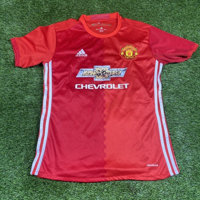 #ad Paul Pogba Manchester United Jersey Mens Medium Red 2016 Home Kit EPL soccer $10.00