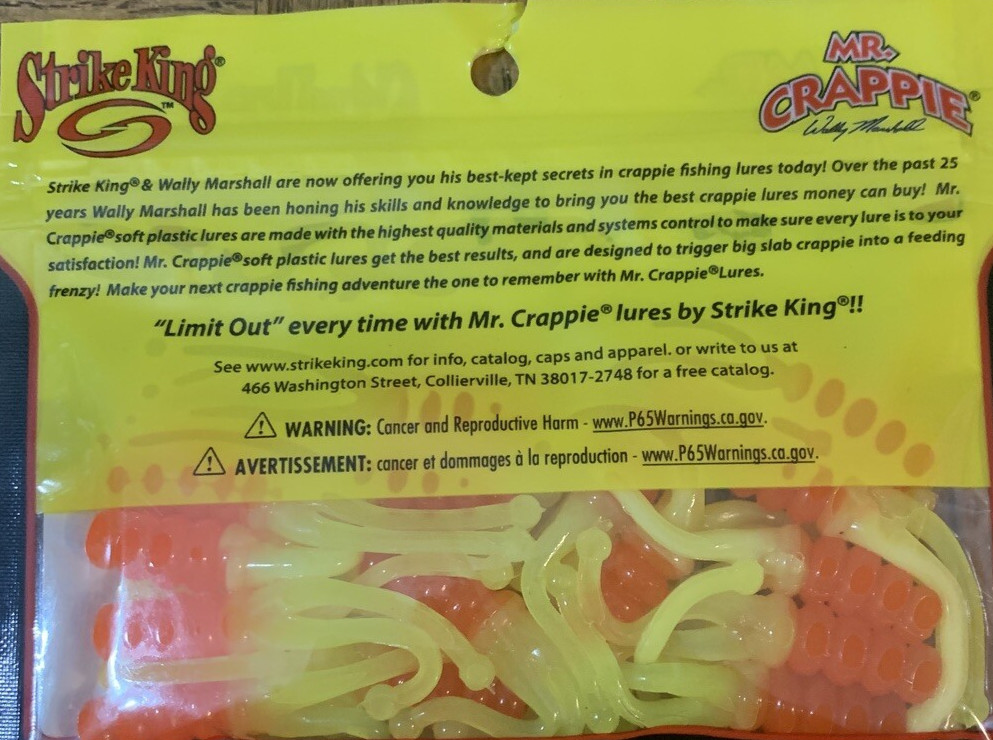 Mr. Crappie Strike King #MRCJ2-248G 2” Joker Osage Orange Glow-1pk 15pcs-NEW - Image 4