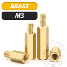 M3 Male-Female Brass Hex Standoff Screw Spacer Pillar 4mm-100mm Hex Support