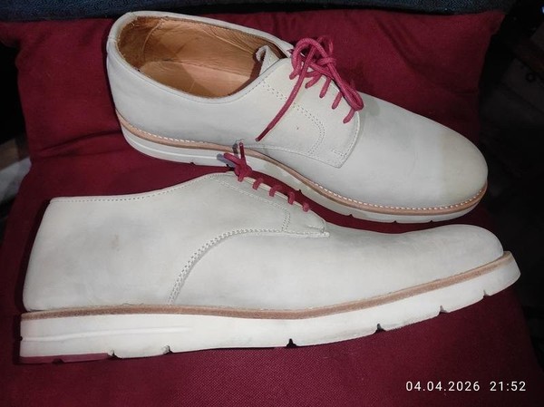 Men Navyboot Heels Grey Leather 42