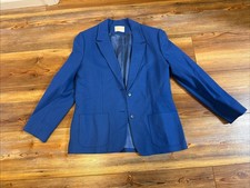Pendleton Usa Made Pure Virgin Wool Blue Button Up Jacket Size Women