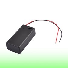 Black Plastic Storage Pair SBH-9V Batteries Switch Battery Holder Case Box