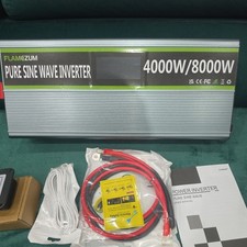 4000W 8000W(Surge) Pure Sine Wave Power Inverter 12V To 240V LCD Display 2USB UK