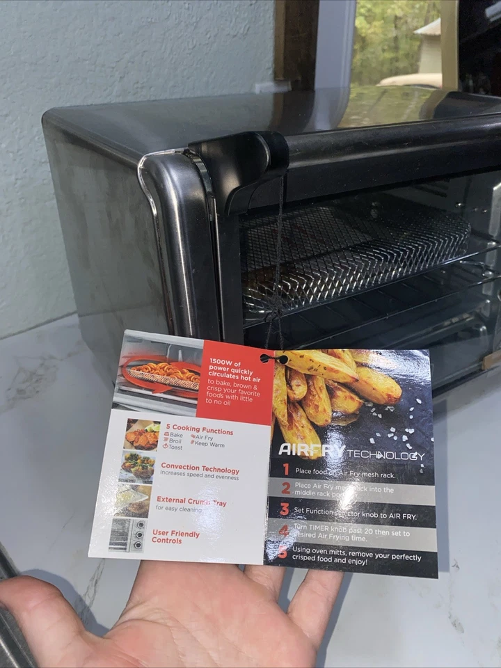 Horno tostador BLACK+DECKER extra ancho Crisp 'N Bake Air Fry - plateado Foto 4 de 4