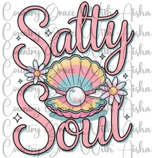 Sublimation Print Salty Soul Ready To Press Paper Ink Heat Transfer