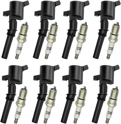 DG508 Ignition Coil Pack SP479 Spark Plugs Set for Ford F150 F250 4.6L 5.4L