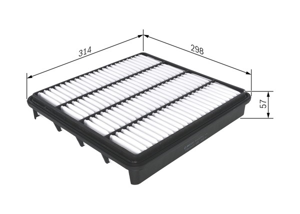 Bosch Luftfilter F 026 400 226 Filtereinsatz FüR Cruiser 200 Land Toyota VDJ200-image