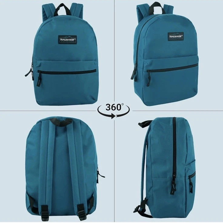 Mochilas com alças acolchoadas ajustáveis|Mochilas escolares para meninas, meninos - Azul - Imagem 4 de 4