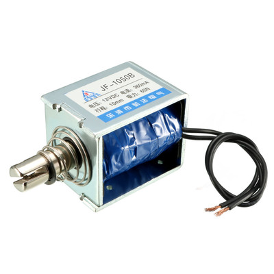 DC12V 360mA 60N 10mm Pull Push Style Frame Linear Motion Solenoid Electromagnet