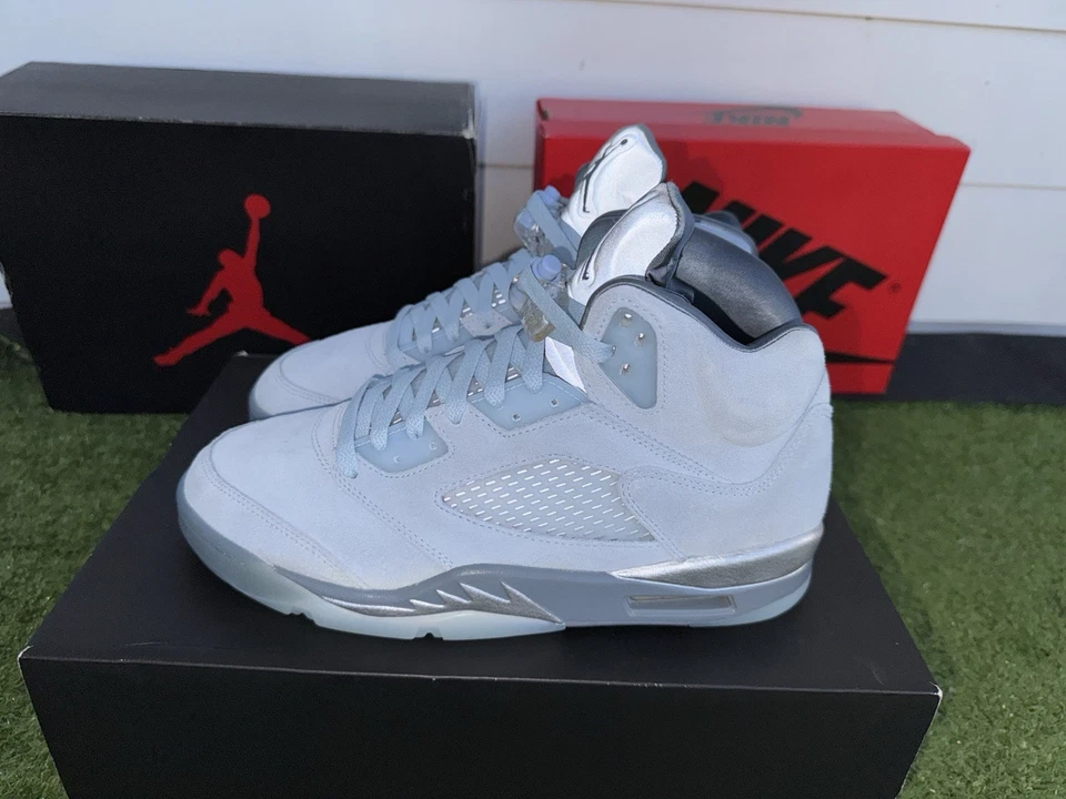 VNDS Air Jordan 5 Retro 2021 Blue Bird Talla 8,5 m/10 W OG ALL Foto 4 de 4