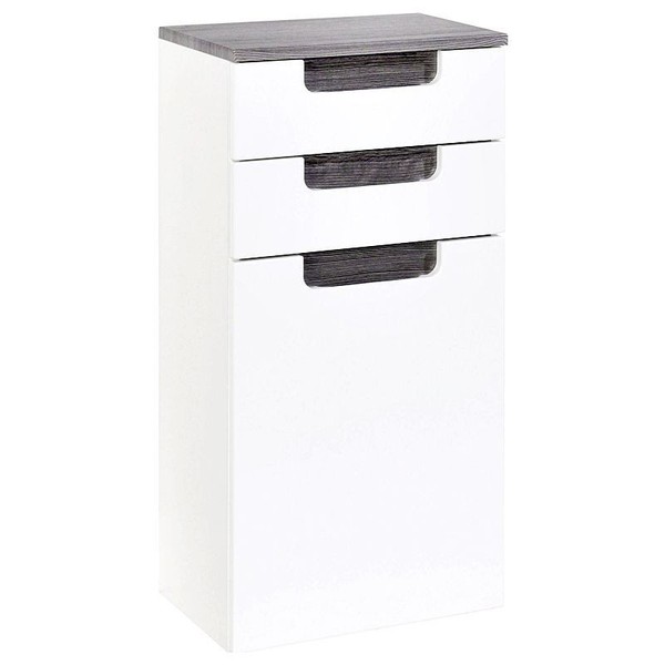 BadezimmermöBel Unterschrank Hochglanz Weiß HäNgeschrank BadmöBel Wandschrank-image