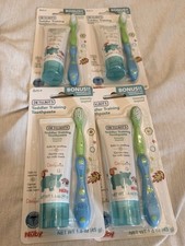 4 Pack NEW Dr. Talbot's Toddler Training Toothpaste w Toothbrush Cleans  Prot