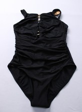 Miraclesuit Women's Swizzle Underwire One Piece Swimsuit CD4 Black Size US:14