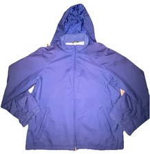 Vintage 80s Eddie Bauer Gore Tex Windbreaker Jacket Large Blue W/ Hoodie