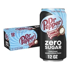 Dr Pepper Creamy Coconut Zero Sugar LIMITED EDITION 12 Pack - SAME DAY SHIPPING