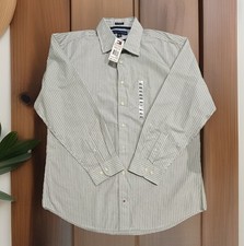 tommy hilfiger 80s 2 ply fabric Striped Long Sleeve Shirt Size XL